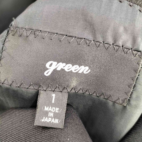 グリーン green ウールシルク テーラードジャケット&パンツ セットアップ レディース 上下2