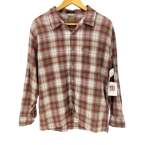 クイックシルバー Quiksilver 00s オンブレチェック オープンカラー 長袖 シャツ メンズ JPN:M