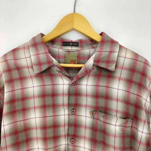 クイックシルバー Quiksilver 00s オンブレチェック オープンカラー 長袖 シャツ メンズ JPN:M