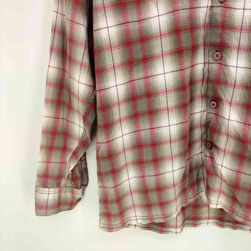 クイックシルバー Quiksilver 00s オンブレチェック オープンカラー 長袖 シャツ メンズ JPN:M