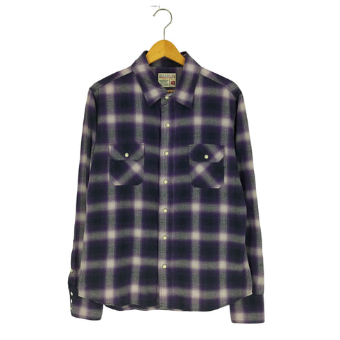 マーブルズ MARBLES シャドーチェック スナップボタン L/S レギュラーカラーシャツ メンズ JPN:L