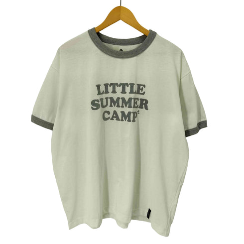 マウンテンリサーチ MOUNTAIN RESEARCH L.S.C. LITTLE SUMMER CAMP フロッキープリントリンガーTシャツ メンズ import:L