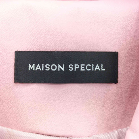 メゾンスペシャル MAISON SPECIAL フェイクレザーオーバーチェスターコート レディース FREE