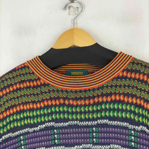 ケンゾーゴルフ KENZO GOLF フロント刺繍 総柄コットンニット メンズ JPN:4