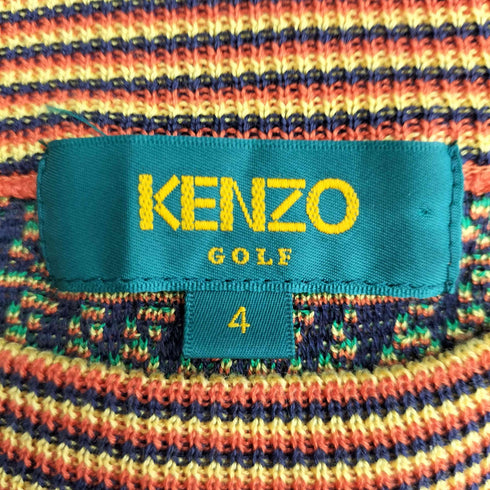 ケンゾーゴルフ KENZO GOLF フロント刺繍 総柄コットンニット メンズ JPN:4