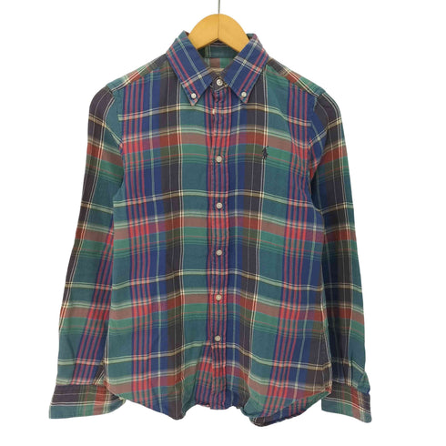ポロラルフローレン POLO RALPH LAUREN チェック ボタンダウン ネルシャツ メンズ import:XS