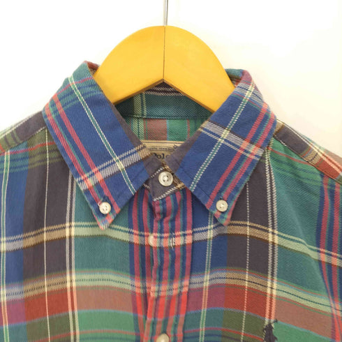 ポロラルフローレン POLO RALPH LAUREN チェック ボタンダウン ネルシャツ メンズ import:XS