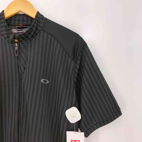 オークリー OAKLEY 00s Y2K ストライプ ジップアップ サイクリングシャツ メンズ import:XL