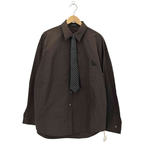 メゾンスペシャル MAISON SPECIAL 2026SS Striped Tie Shirt ストライプ ネクタイシャツ レディース FREE