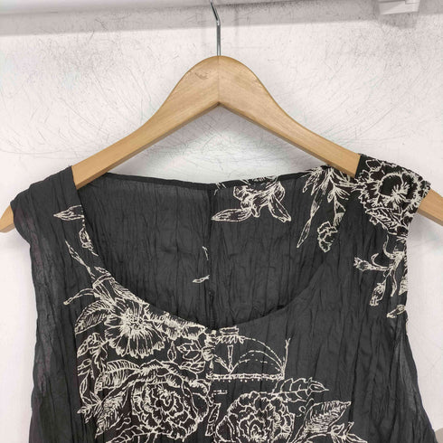 イッセイミヤケ ISSEY MIYAKE 銀タグ 花柄プリーツワンピース レディース JPN:M