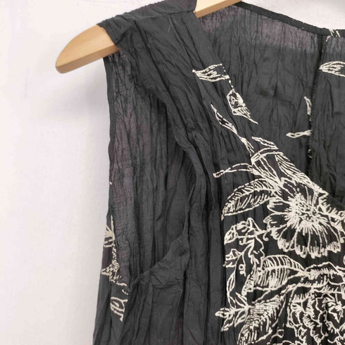 イッセイミヤケ ISSEY MIYAKE 銀タグ 花柄プリーツワンピース レディース JPN:M