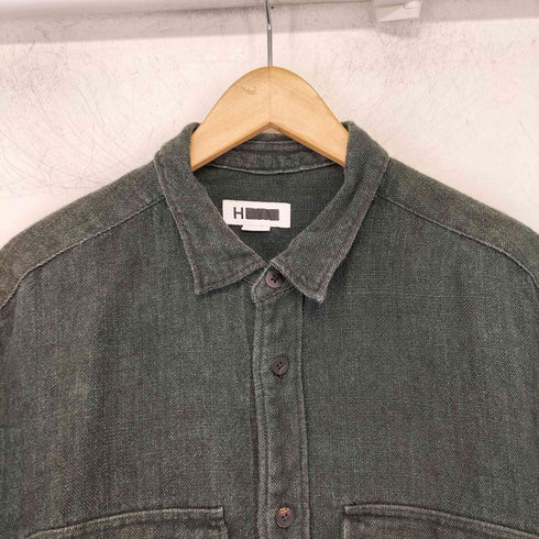 エイチビューティーアンドユースユナイテッドアローズ H BEAUTY & YOUTH UNITED ARROWS 半袖リネンシャツジャケット メンズ JPN:L