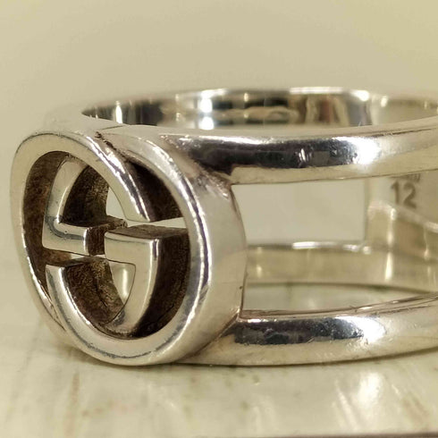 グッチ GUCCI インターロッキングG シルバーリング AG925 メンズ 12号