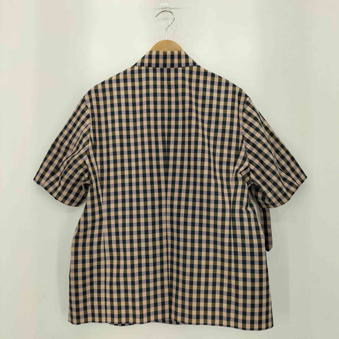 メゾンスペシャル MAISON SPECIAL Color Plaid Half Sleeve Jacket カラーチェック柄 ハーフスリーブジャケット レディース FREE