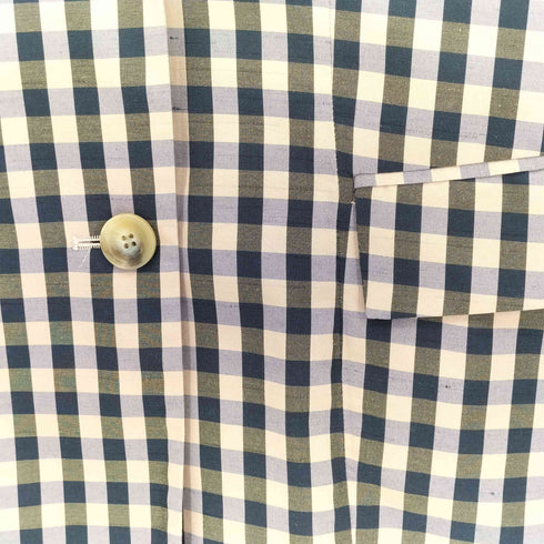 メゾンスペシャル MAISON SPECIAL Color Plaid Half Sleeve Jacket カラーチェック柄 ハーフスリーブジャケット レディース FREE