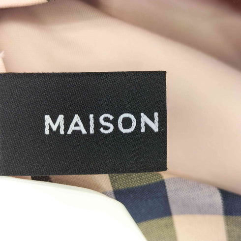 メゾンスペシャル MAISON SPECIAL Color Plaid Half Sleeve Jacket カラーチェック柄 ハーフスリーブジャケット レディース FREE