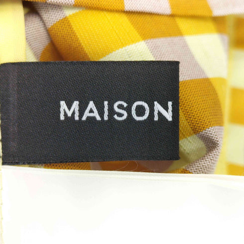 メゾンスペシャル MAISON SPECIAL Color Plaid Half Sleeve Jacket カラーチェック柄 ハーフスリーブジャケット レディース FREE