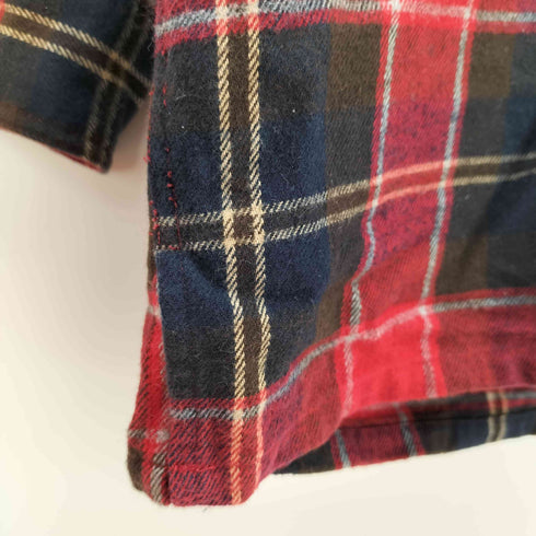 ノーティカ NAUTICA 00S ワンポイント 刺繍 ポケット チェック L/S ネル シャツ メンズ import:M