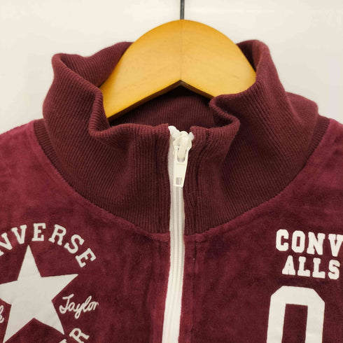 コンバース CONVERSE ロゴ プリント パイピング ベロア トラック ジャケット Y2K メンズ import:L