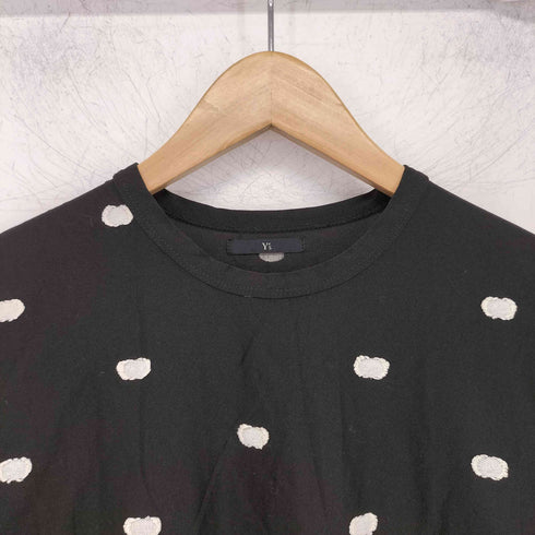 ワイズ Ys 総柄ナイロン混クルーネックTシャツ レディース
