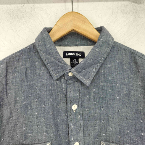ランズエンド LANDS END コットンガーゼシャツ メンズ import:L L/T