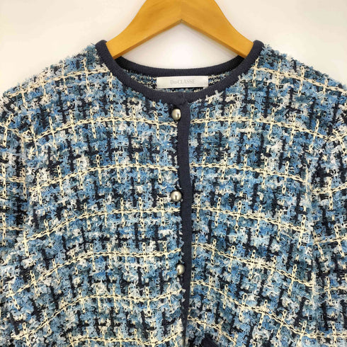 ドゥクラッセ Do CLASSE 25aw ツイーディニット トリムジャケット レディース JPN:M