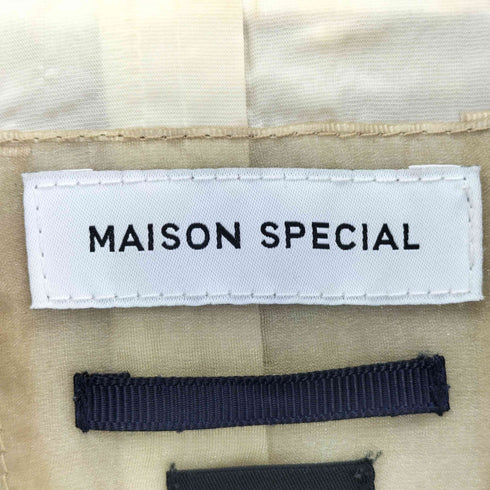 メゾンスペシャル MAISON SPECIAL メッシュチェックミドル丈ベルテッドジャケット レディース FREE