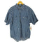 ゲス GUESS 90S USA製 ストライプ S/S ワークシャツ メンズ XXL