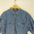ゲス GUESS 90S USA製 ストライプ S/S ワークシャツ メンズ XXL