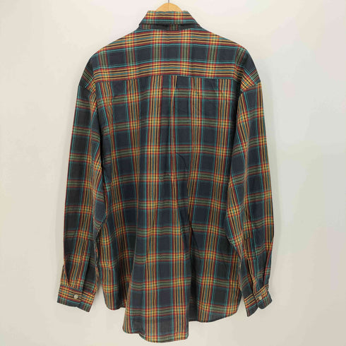 ゲスジーンズ GUESS JEANS ロゴ 刺繍 チェック L/S ボタンダウン シャツ メンズ