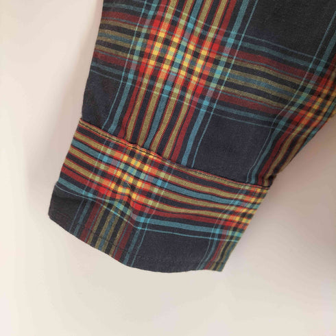 ゲスジーンズ GUESS JEANS ロゴ 刺繍 チェック L/S ボタンダウン シャツ メンズ