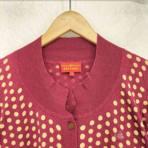 ヴィヴィアンウエストウッドレッドレーベル Vivienne Westwood RED LABEL 単色オーブ刺繍ドットカーディガン レディース JPN:3