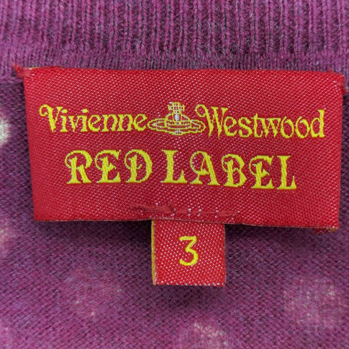 ヴィヴィアンウエストウッドレッドレーベル Vivienne Westwood RED LABEL 単色オーブ刺繍ドットカーディガン レディース JPN:3