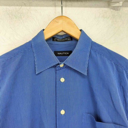 ノーティカ NAUTICA 香港製 ピンストライプ ドレスシャツ メンズ 16