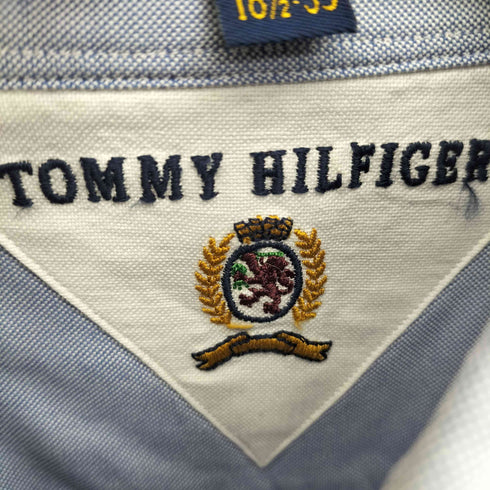 トミーヒルフィガー TOMMY HILFIGER エムブレム刺繍 シャンブレー L/S BD シャツ メンズ 32-33