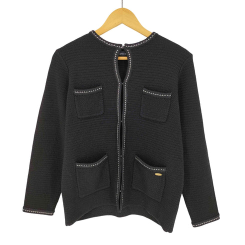 アクアスキュータム AQUASCUTUM ツイードニットジャケット レディース US:8