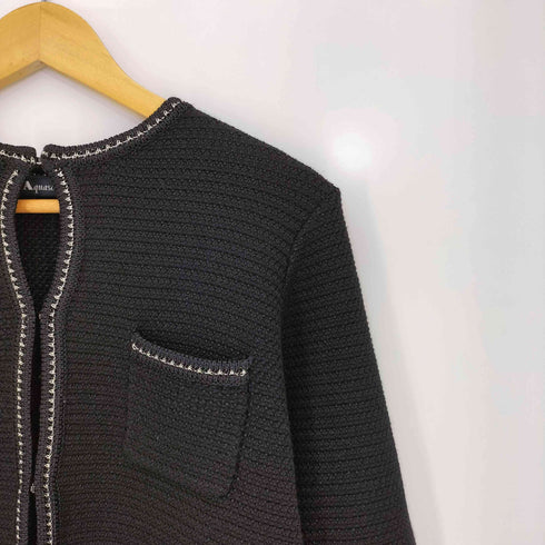 アクアスキュータム AQUASCUTUM ツイードニットジャケット レディース US:8