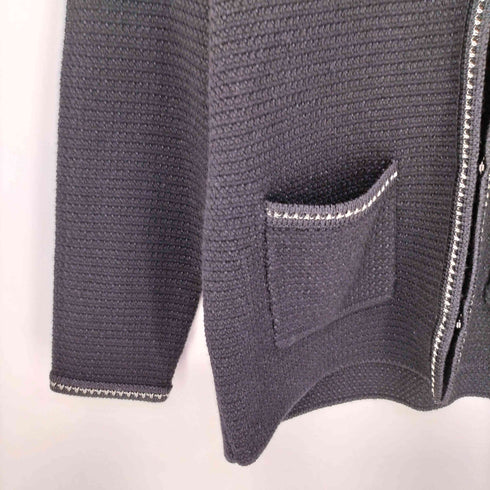 アクアスキュータム AQUASCUTUM ツイードニットジャケット レディース US:8
