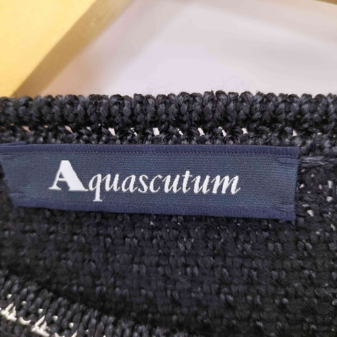アクアスキュータム AQUASCUTUM ツイードニットジャケット レディース US:8
