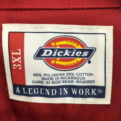 ディッキーズ Dickies オーバーサイズ S/S ワークシャツ メンズ 3XL