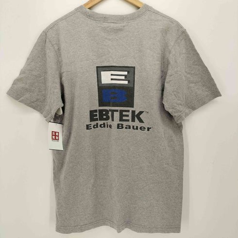 エディーバウアー Eddie Bauer 90S カナダ製 EBTEK 両面 ロゴ プリント S/S クルーネック Tシャツ メンズ import:XS