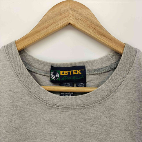 エディーバウアー Eddie Bauer 90S カナダ製 EBTEK 両面 ロゴ プリント S/S クルーネック Tシャツ メンズ import:XS