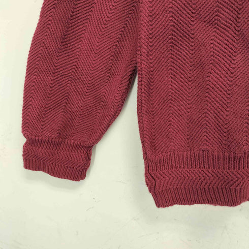 チャップスラルフローレン CHAPS RALPH LAUREN エンブレム刺繍 ヘリンボーン コットンニット メンズ import:L