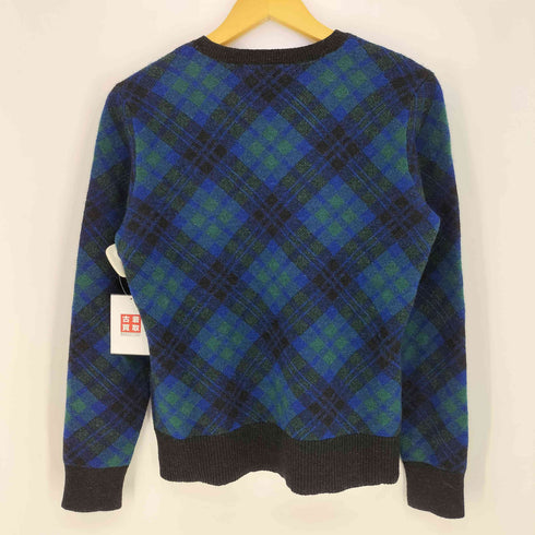ブルックスブラザーズ BROOKS BROTHERS ナイロンブレンド ブラックウォッチ ショルダーボタン クルーネックセーター レディース import:M