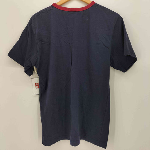 ナイキ NIKE 00S グレータグ センター ロゴ プリント 前V リンガー S/S Tシャツ メンズ import:M