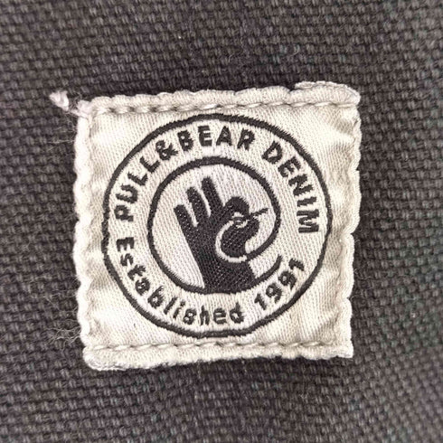 pull&bear denim ダック地 オーバーオール メンズ