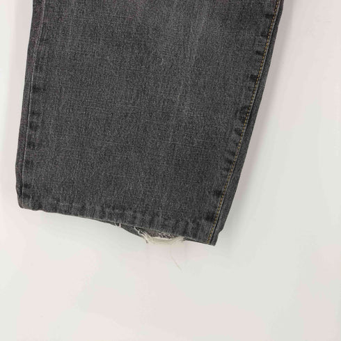 スワッガー SWAGGER 90S 初期 背面 ロゴ 刺繍 ダメージ加工 ブラック デニム メンズ 32
