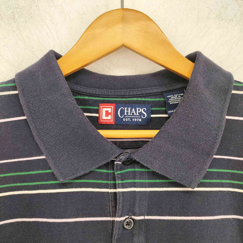 チャップスラルフローレン CHAPS RALPH LAUREN ボーダーポロシャツ メンズ import:XXL