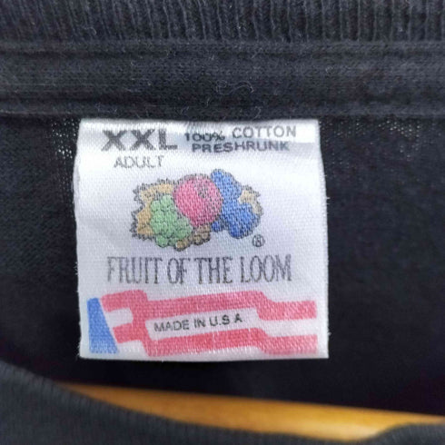 フルーツオブザルーム FRUIT OF THE LOOM 90S USA製 シングルステッチ アメリフト カレッジプリント Tシャツ メンズ import:XXL