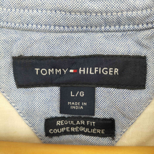 トミーヒルフィガー TOMMY HILFIGER リネンコットンシャツ メンズ import:L
